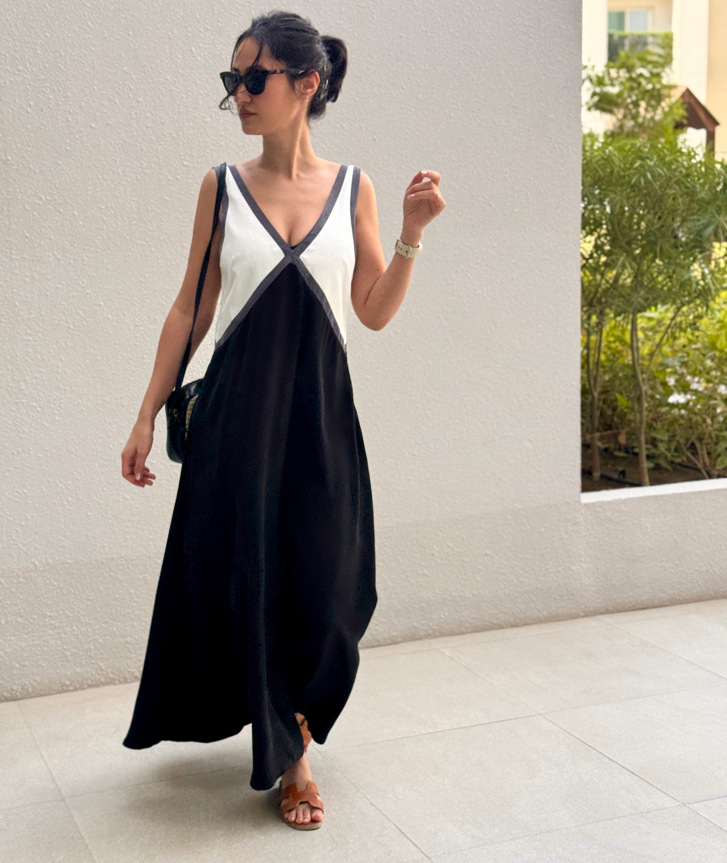 Maxi V-Neck Dress Sewing Pattern Instant Download PDF Pattern