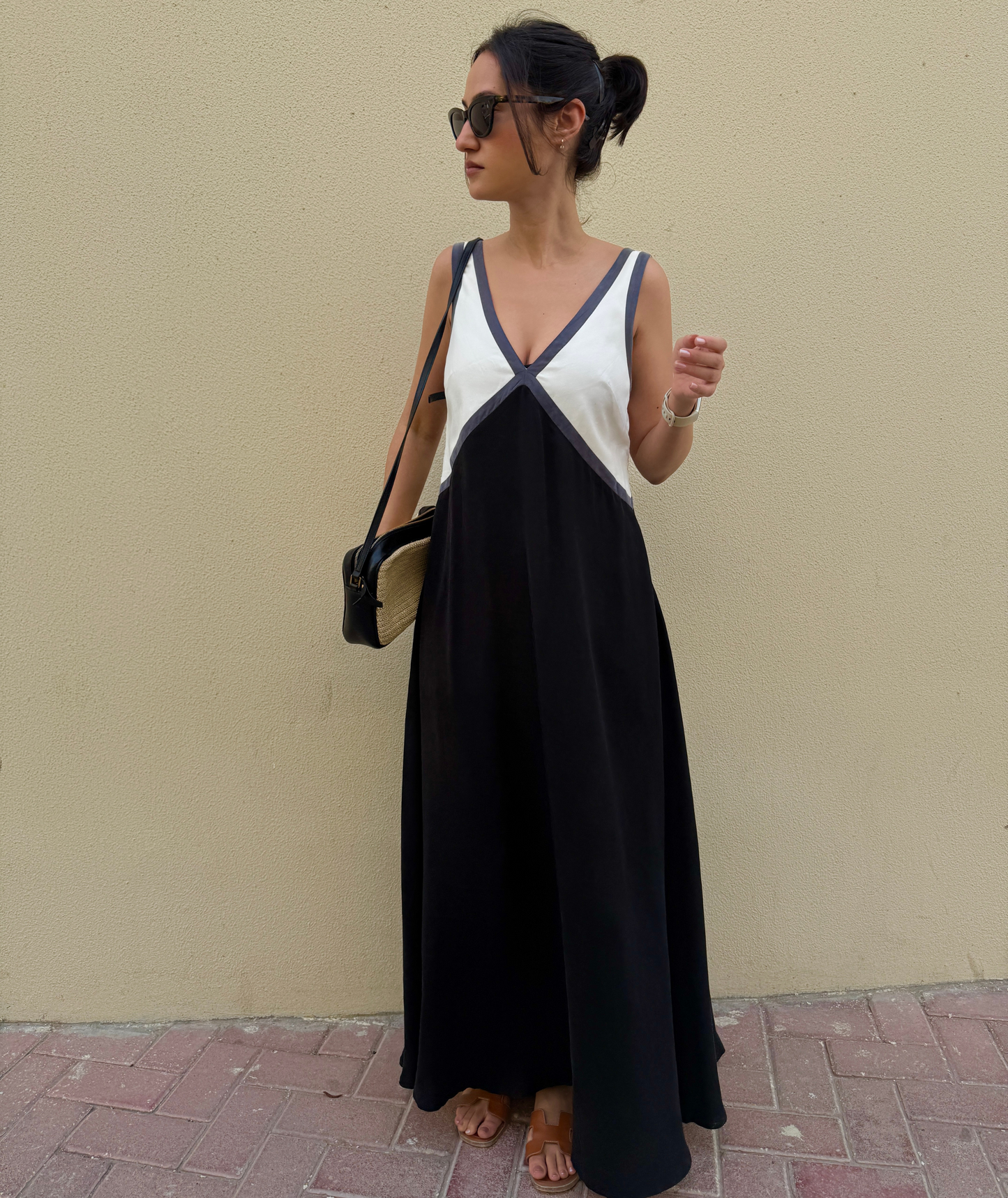 Maxi V-Neck Dress Sewing Pattern Instant Download PDF Pattern