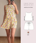 Crop Tie Top & Wide Leg Shorts Sewing Pattern