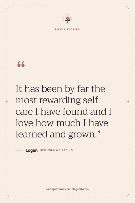 “It has been by far the most rewarding self care I have found and I love how much I have learned and grown.” — Logan, Rosys Stories