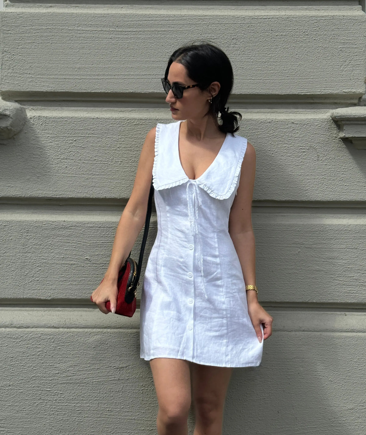 white dress with peter pan collar Peter Pan Collar Mini Dress PDF Sewing Pattern Babydoll – Rosys Patterns