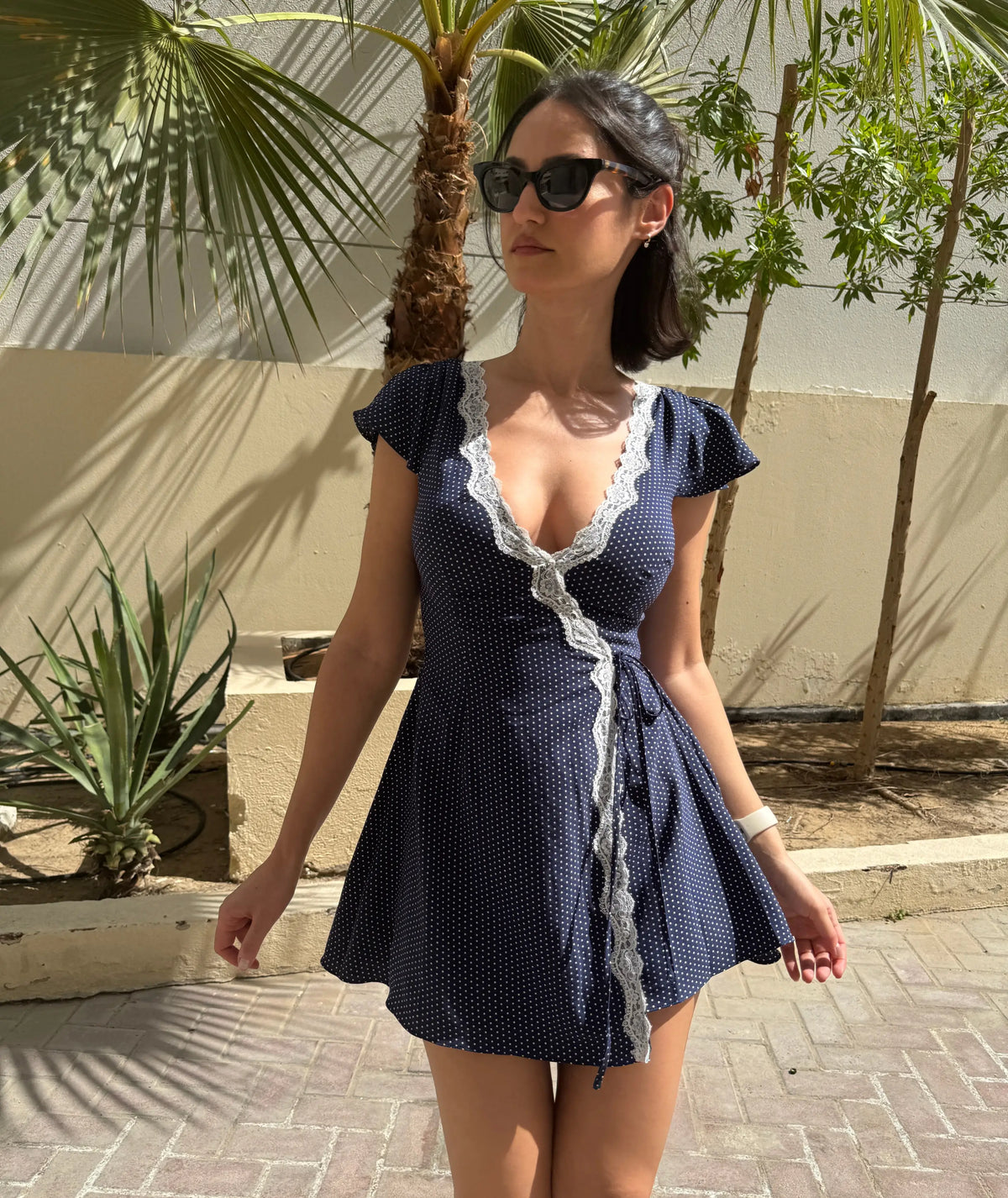 knee length dresses for ladies Wrap Dress Sewing Pattern main image 1