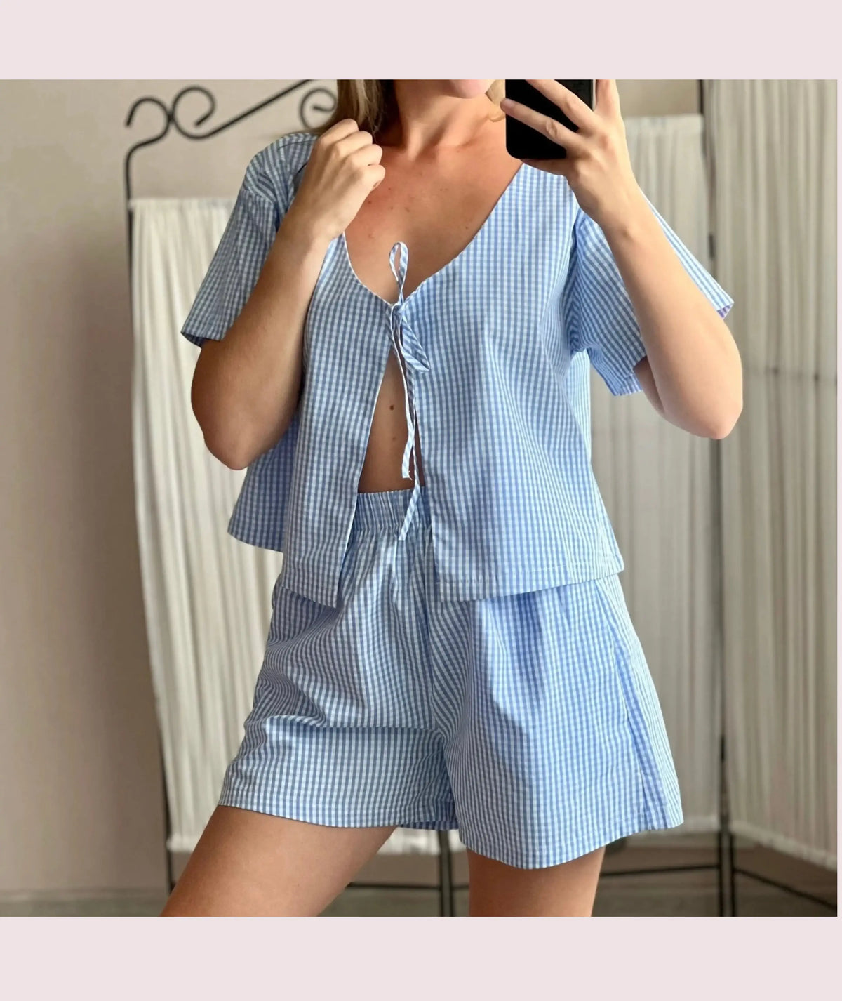 Tie Top & Wide Leg Shorts Set Beginner Sewing Pattern PDF