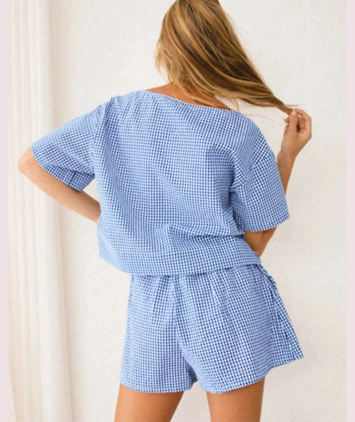 Tie Top & Wide Leg Shorts Set Beginner Sewing Pattern PDF