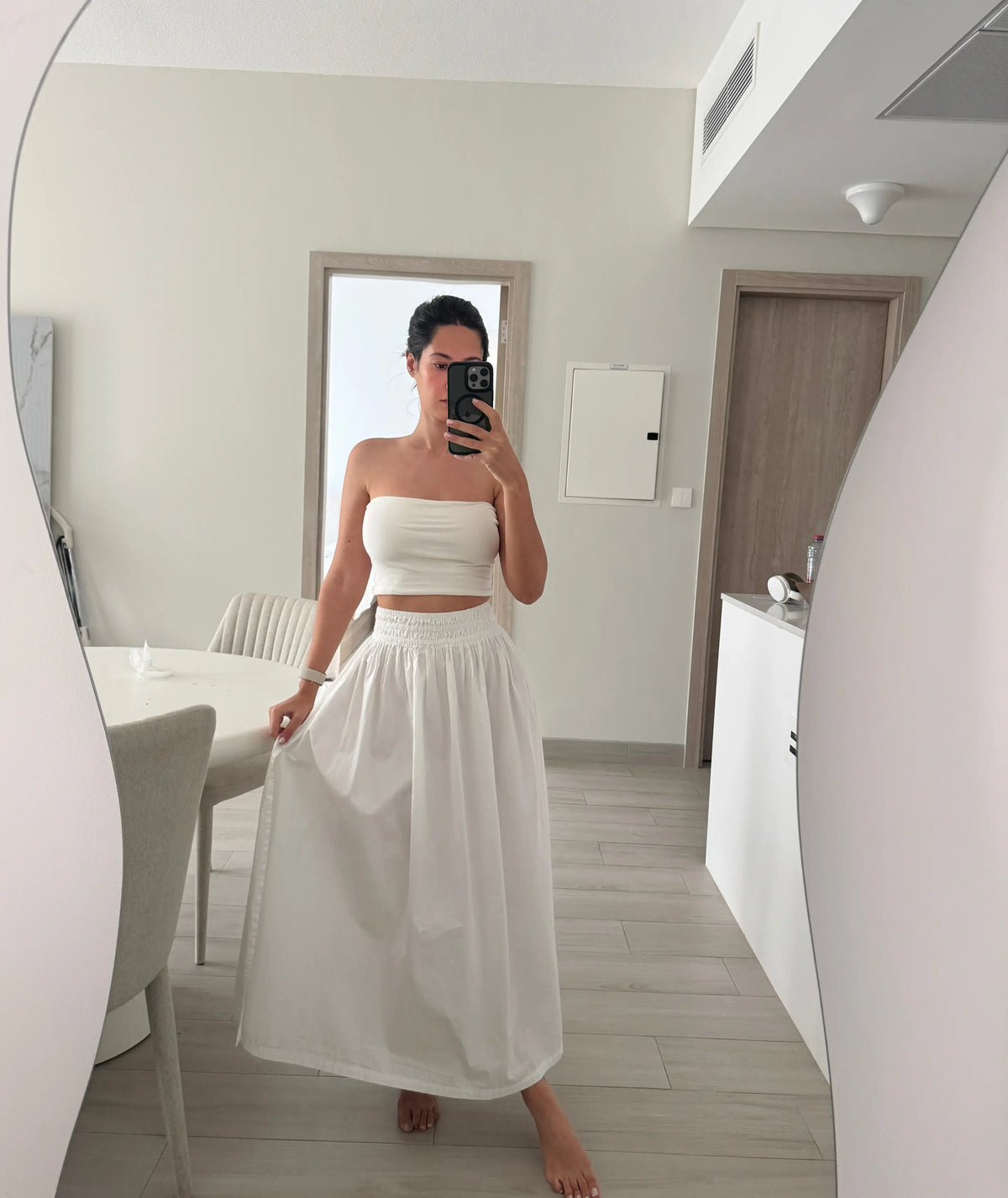 3 Piece Set Midi Skirt Square Neck Crop Top & Tube Top Beginner Sewing Pattern Bundle PDF