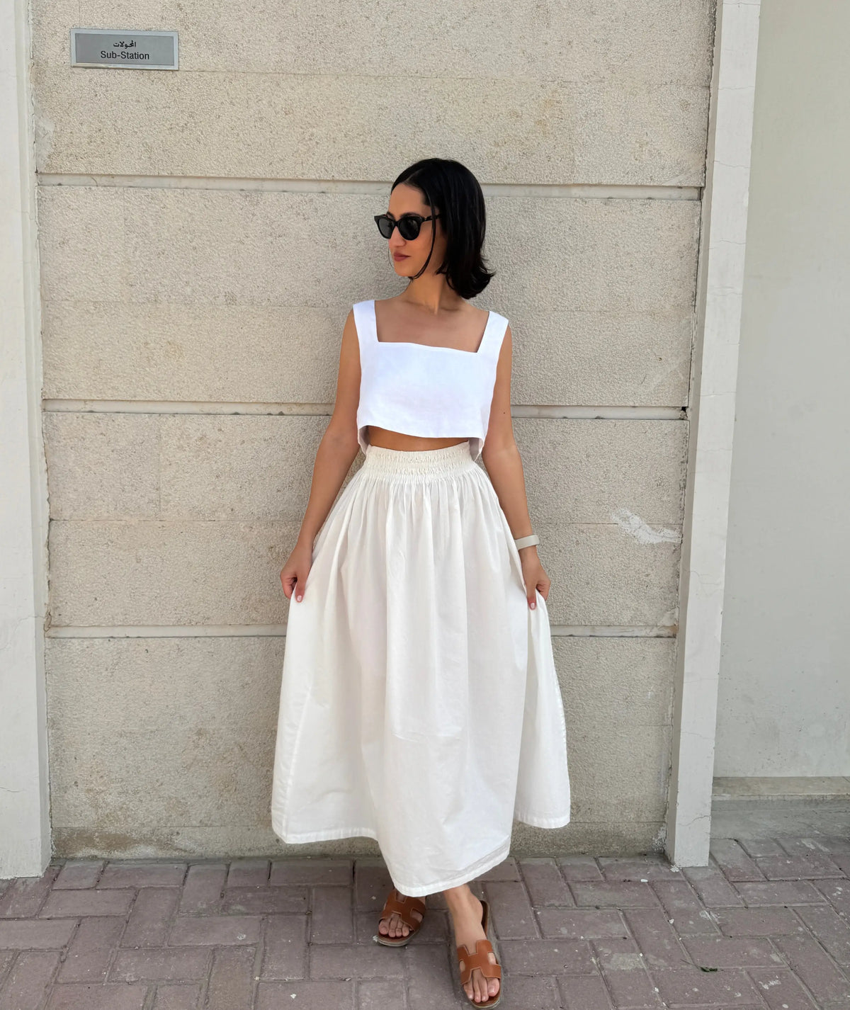 3 Piece Set Midi Skirt Square Neck Crop Top & Tube Top Beginner Sewing Pattern Bundle PDF