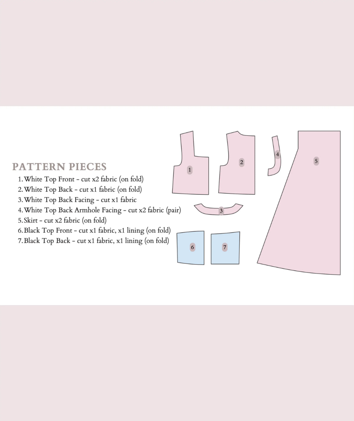 3 Piece Set Midi Skirt Square Neck Crop Top & Tube Top Beginner Sewing Pattern Bundle PDF