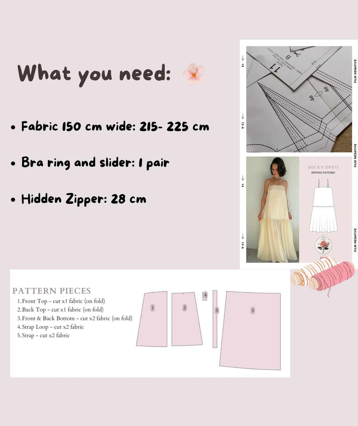 Spaghetti Strap Maxi A Line Dress PDF Sewing Pattern Rosys Patterns Spaghetti Strap Maxi A Line Dress PDF Sewing Pattern Rosys Patterns