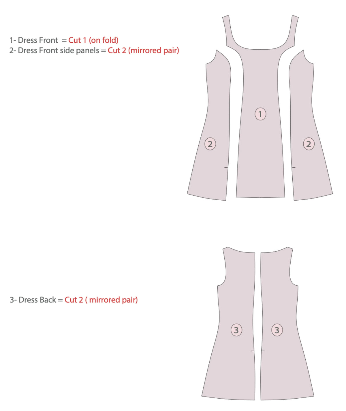 90s Mini Side Slit  Dress PDF Pattern