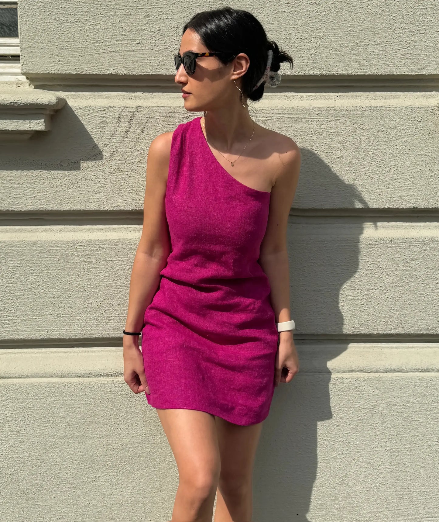 One Shoulder Mini Dress Sewing Pattern