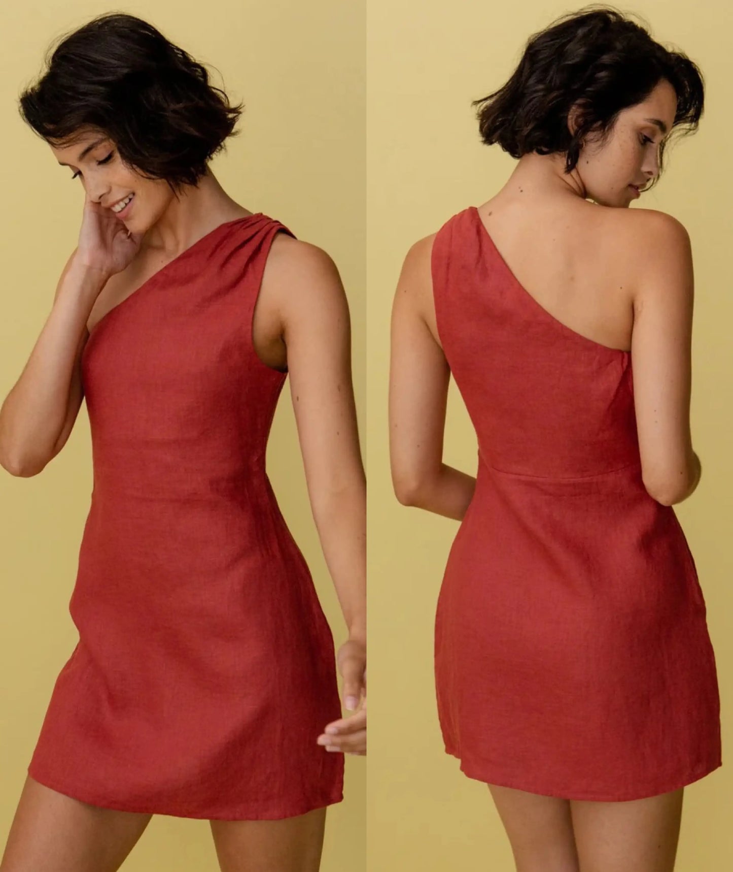 One Shoulder Mini Dress Sewing Pattern