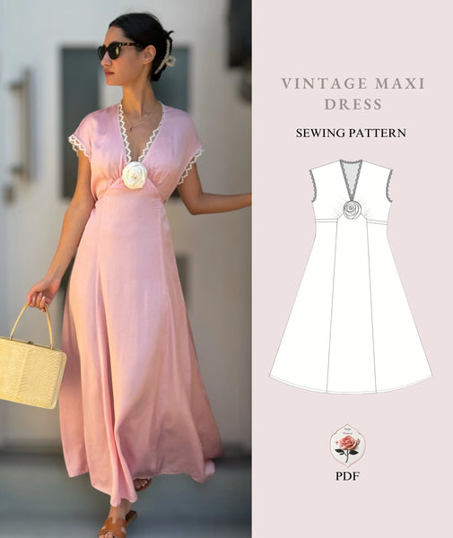 beginner maxi dress sewing pattern Athena Dress Sewing Tutorial