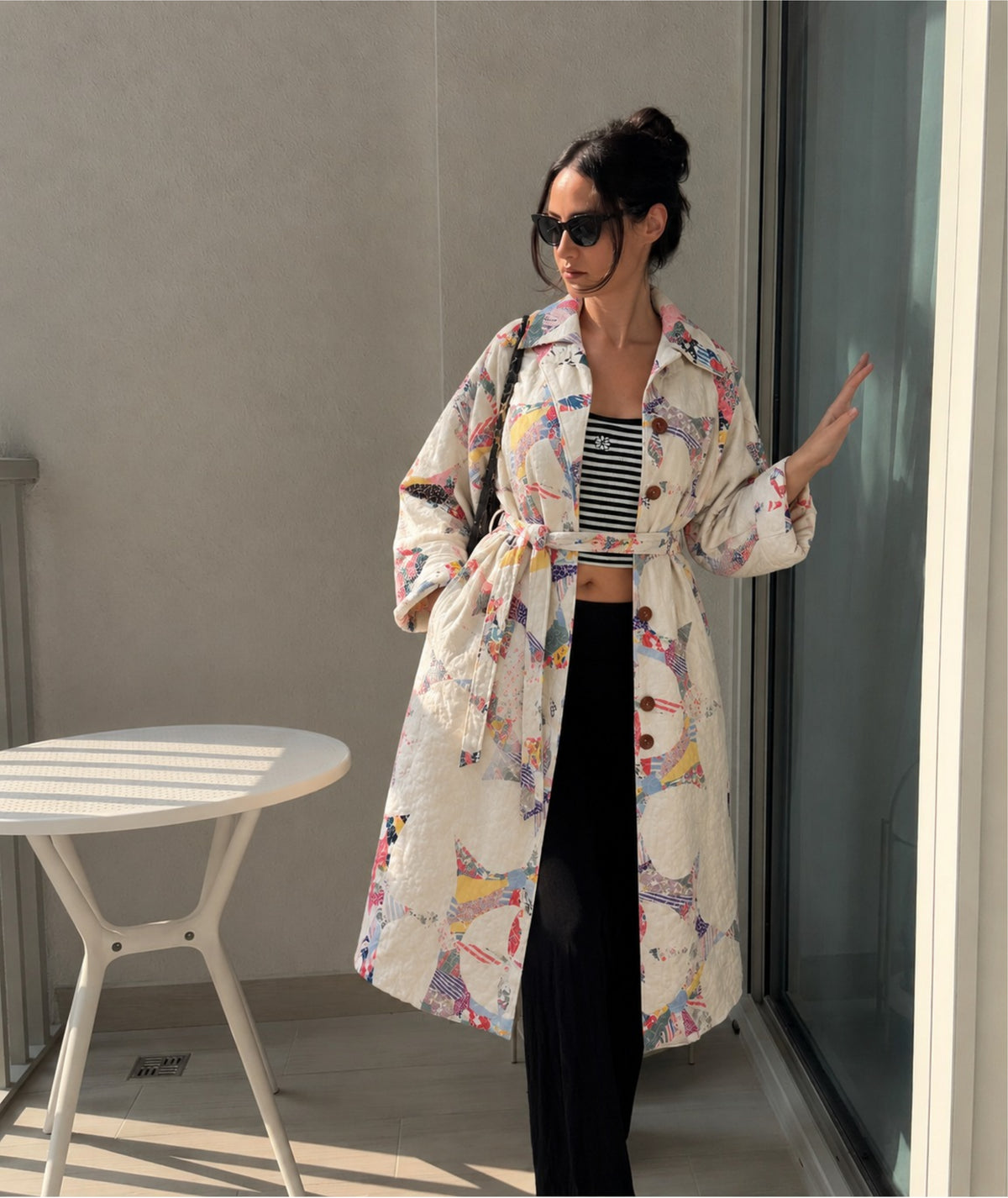 Ariana Coat | Oversized Quilted Coat Pattern | Fully Lined Button Up Jacket with Belt | Sizes XXS–2XL | Instant PDF Download