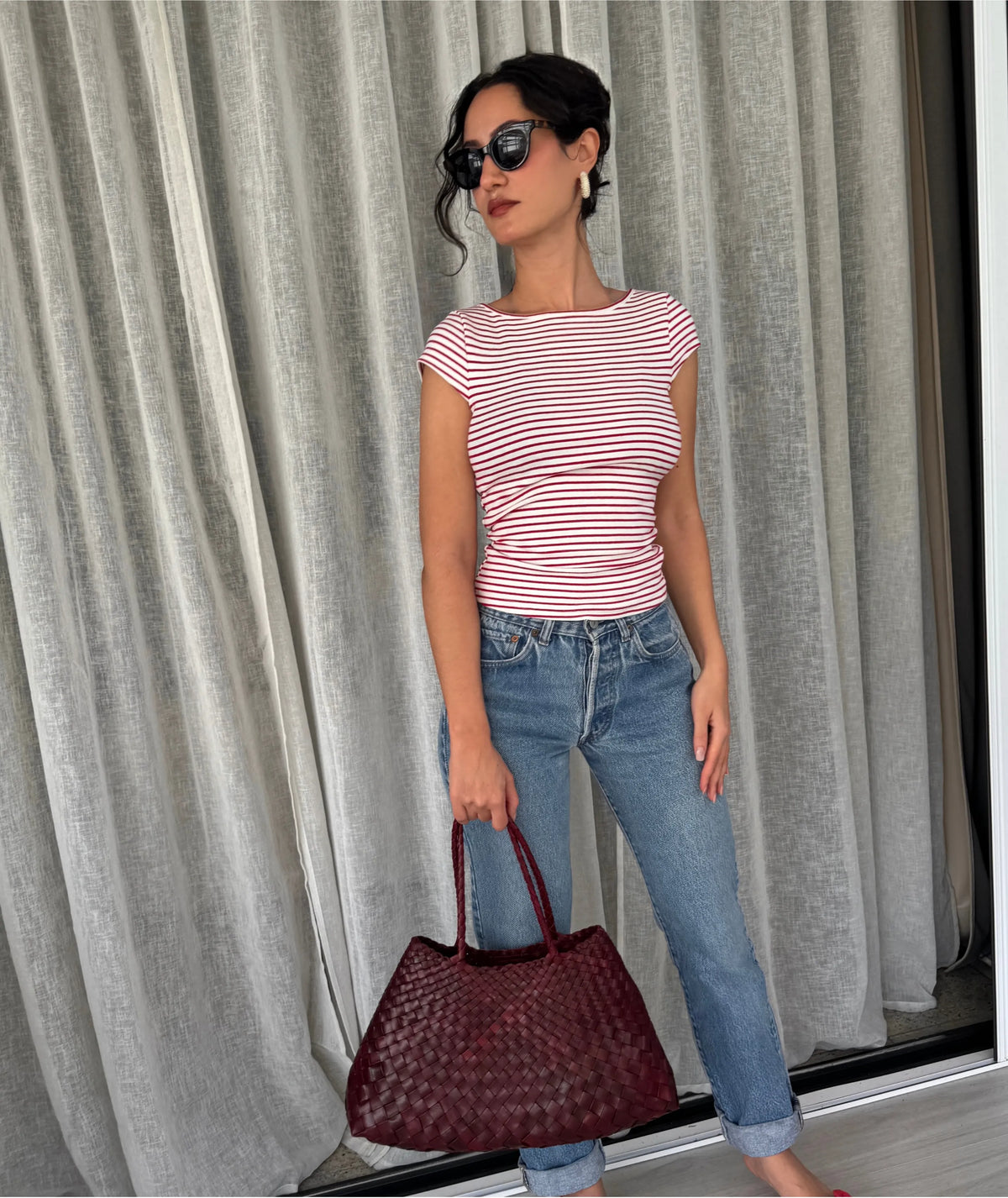 Coco Top Sewing Pattern | Open Back T-Shirt Pattern | Boat Neck Fitted Tee | Beginner Friendly | Sizes XXS–2XL | Instant PDF Download