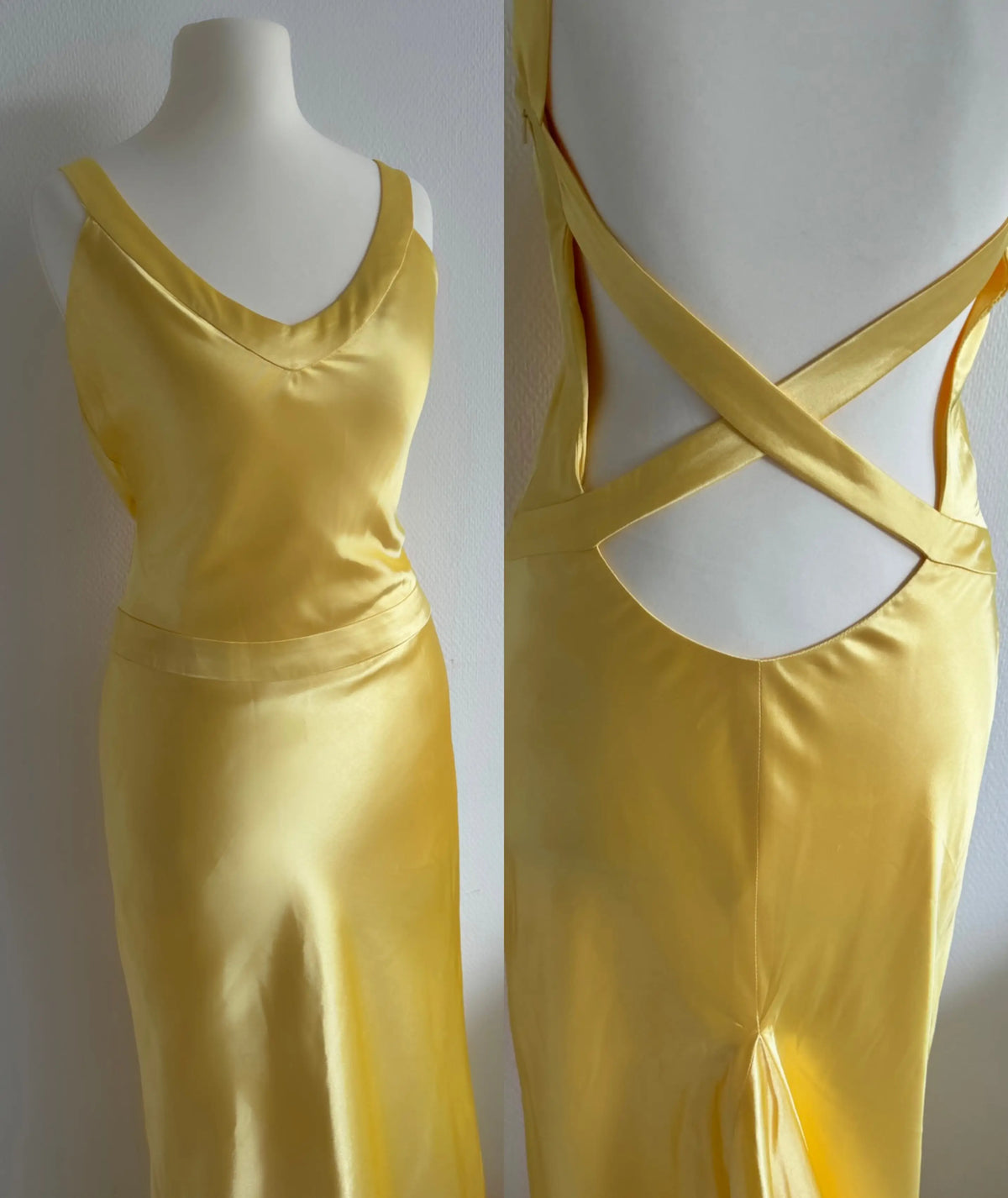 Yellow Rom Com Dress Pattern Satin Evening Gown How to Lose a Guy in 10 Days Andie Anderson Dress