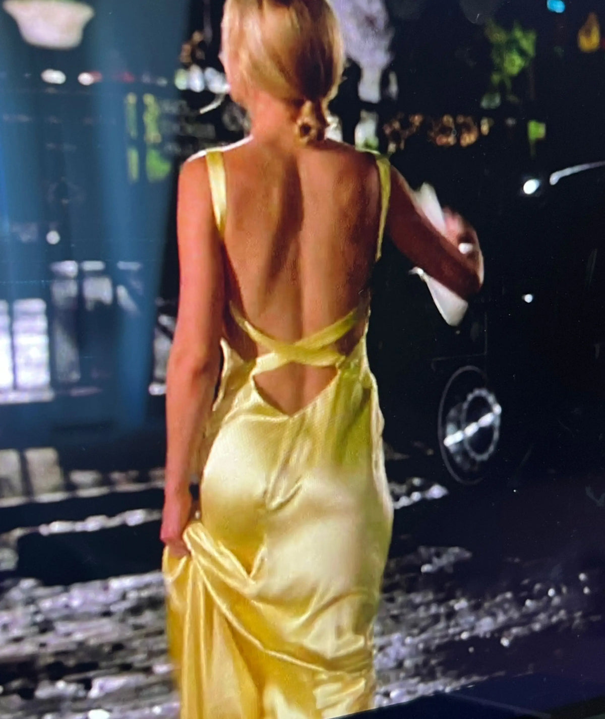 Yellow Rom Com Dress Pattern Satin Evening Gown How to Lose a Guy in 10 Days Andie Anderson Dress