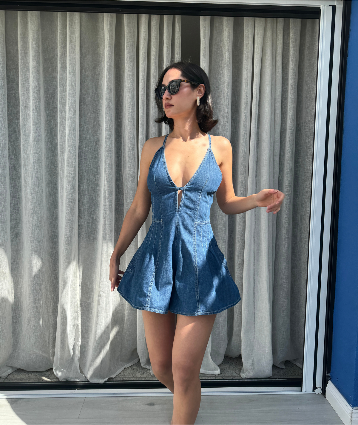 Willow Romper Sewing Pattern | Deep V Neck Romper Pattern | Fitted Pleated Bodice Playsuit | Beginner Friendly | Sizes XXS–2XL | Instant PDF Download