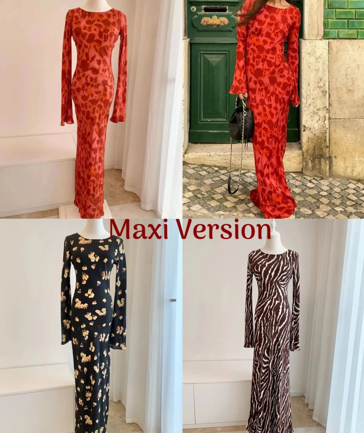 Bell Sleeve Maxi & Mini Dress Sewing Pattern Rosys Patterns Bell Sleeve Maxi & Mini Dress Sewing Pattern Rosys Patterns