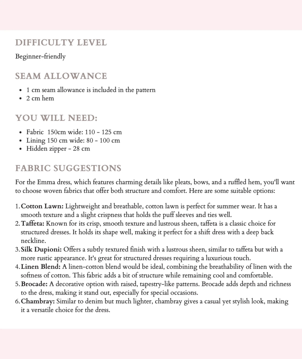 Coquette Bow Babydoll Dress Sewing Pattern