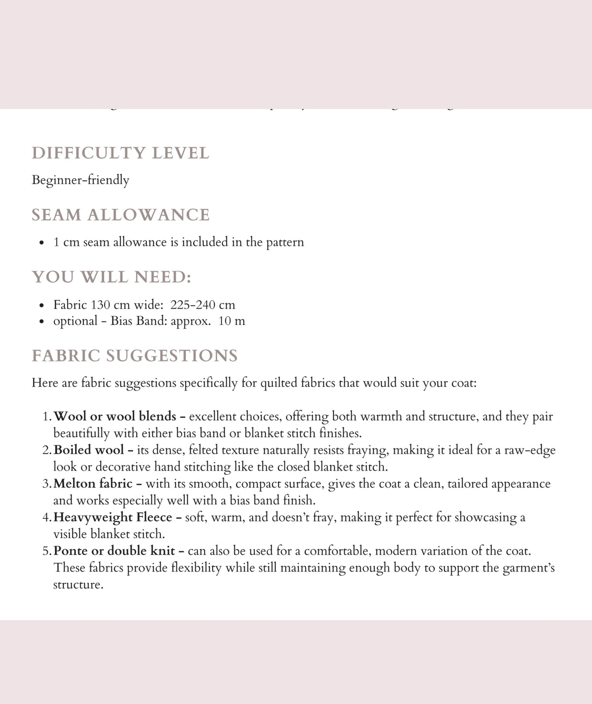 Oversize Wool Coat Beginner Sewing Pattern PDF XXS-XXL