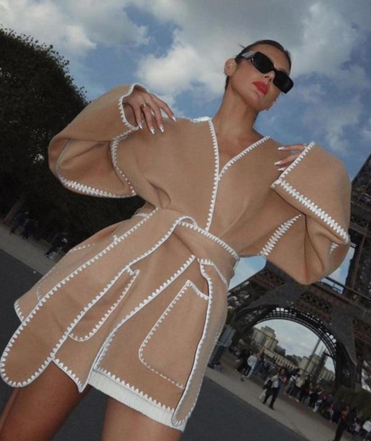 Oversize Wool Coat Beginner Sewing Pattern PDF XXS-XXL