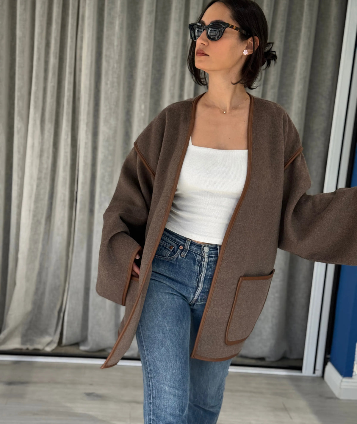 Oversize Wool Coat Beginner Sewing Pattern PDF XXS-XXL