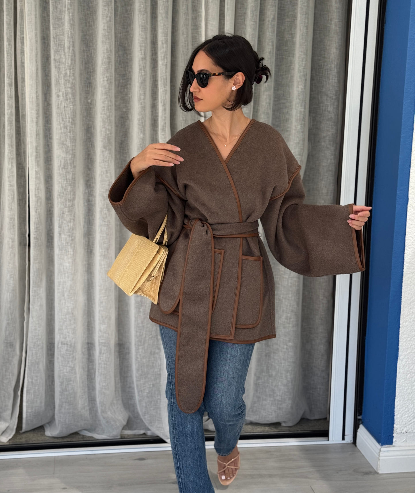 Oversize Wool Coat Beginner Sewing Pattern PDF XXS-XXL