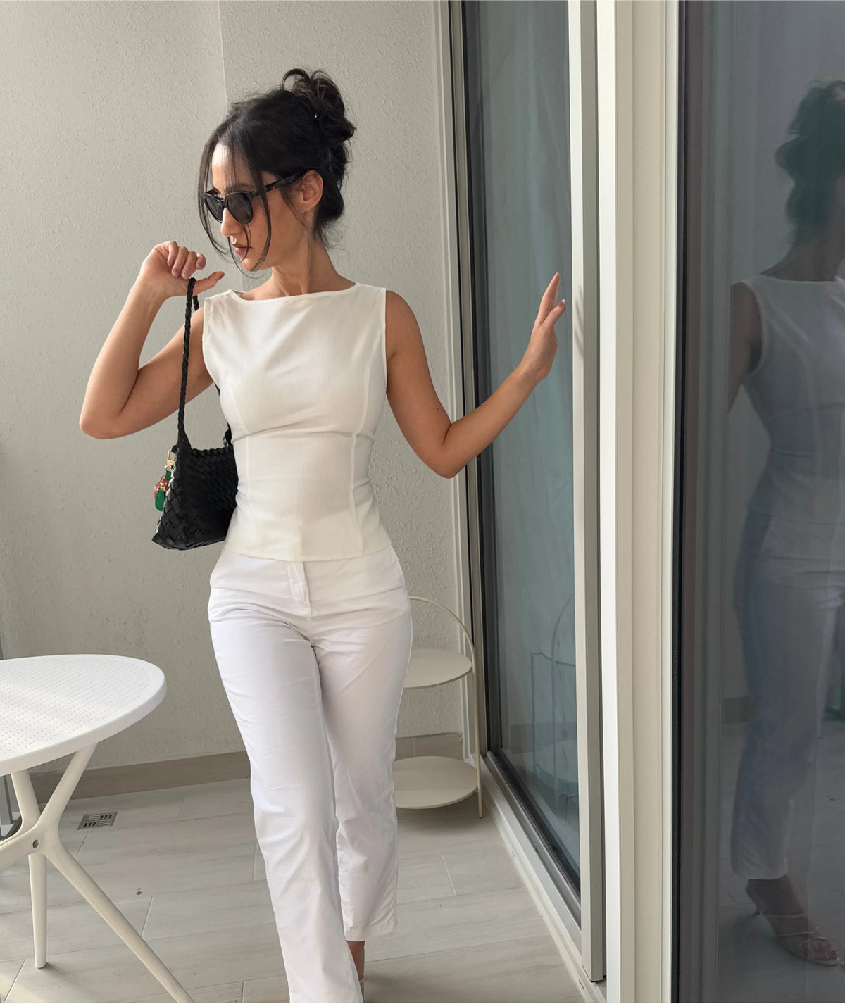 Sayda Top Sewing Pattern | Open Back Sleeveless Top Pattern | Princess Seam Blouse with Waist Ties | Beginner Friendly | Sizes XXS–2XL | Instant PDF Download