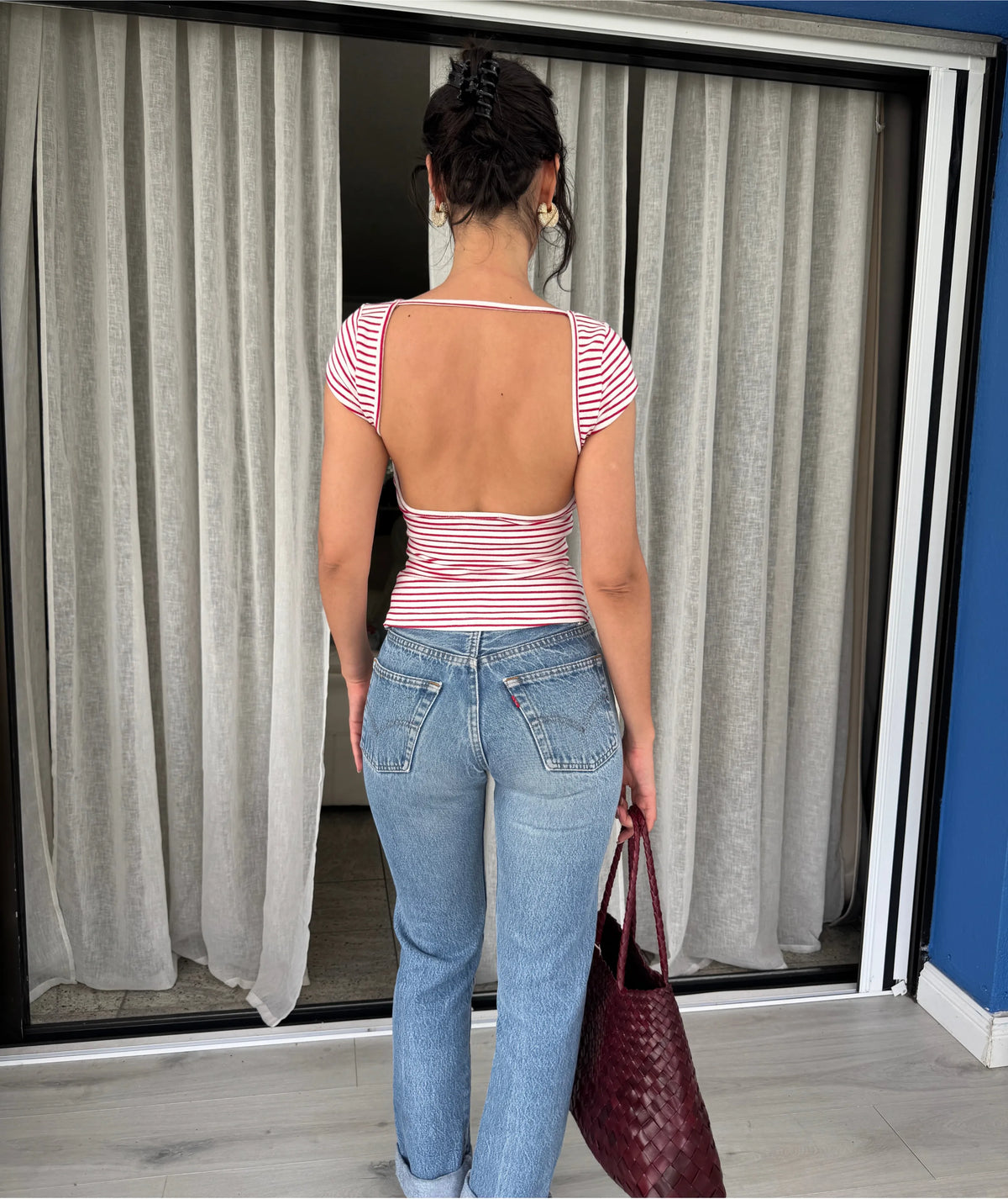 Coco Top Sewing Pattern | Open Back T-Shirt Pattern | Boat Neck Fitted Tee | Beginner Friendly | Sizes XXS–2XL | Instant PDF Download