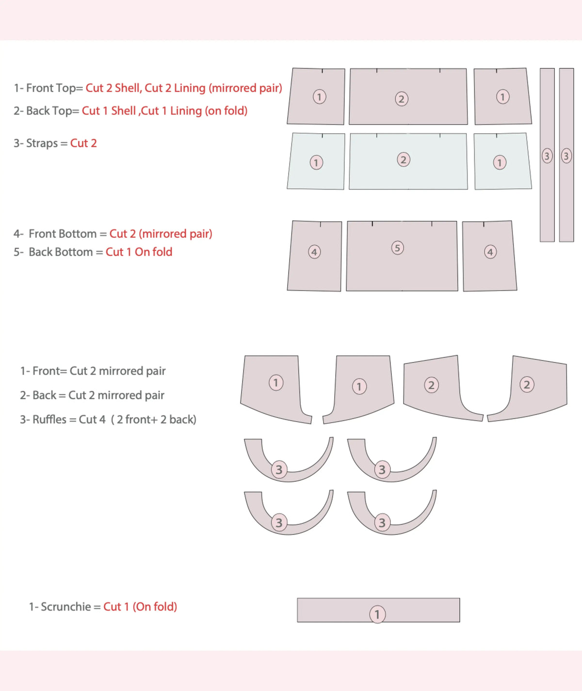 Drawstring Tie Top & Ruffle Summer Shorts Set Sewing Pattern