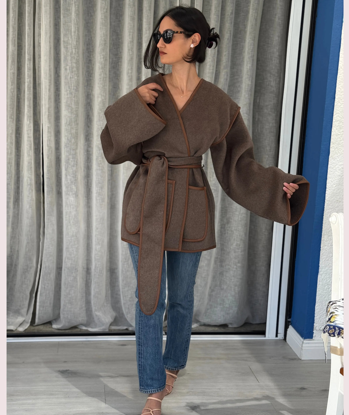 Oversize Wool Coat Beginner Sewing Pattern PDF XXS-XXL