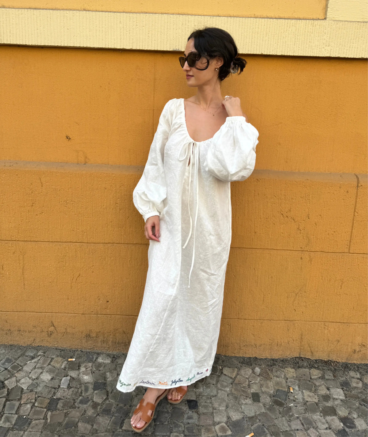 long sleeve maxi smock dress Holipick Long Sleeve Maxi Dress Women Beige Cream Smocked Square Neck Puff Sleeve Modest Flowy Tiered Casual Dresses at Amazon Women's Clothing store