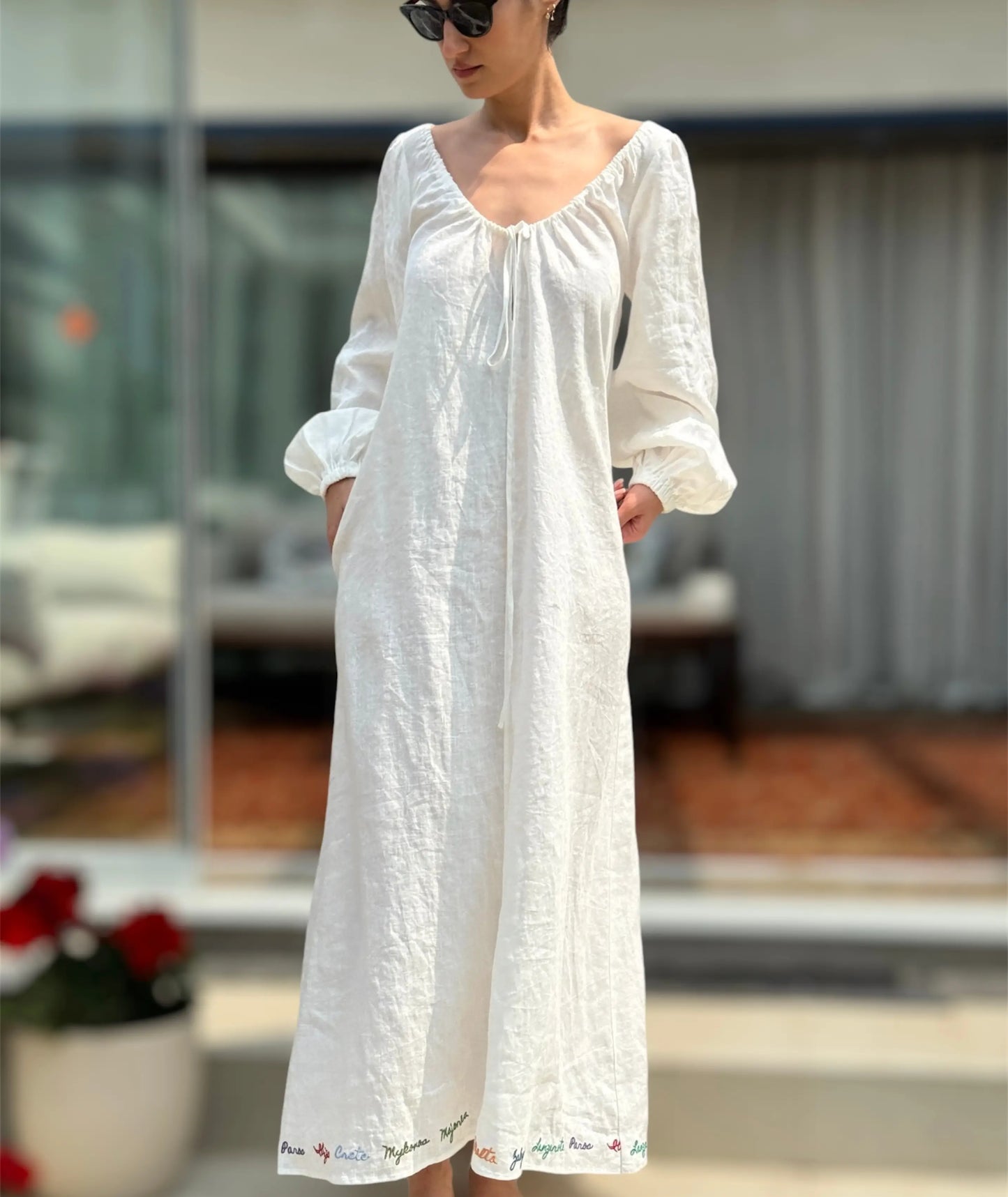 Long Sleeve Maxi Smock Dress Beginner Sewing Pattern