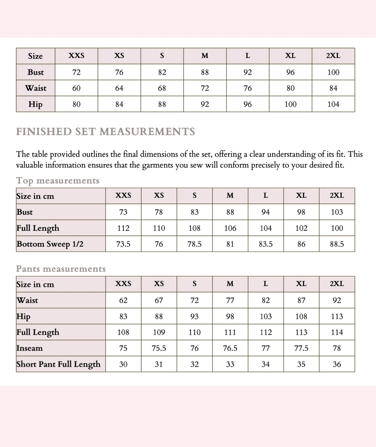 Maxi Top & Wide Leg Slit Pants Set Sewing Pattern