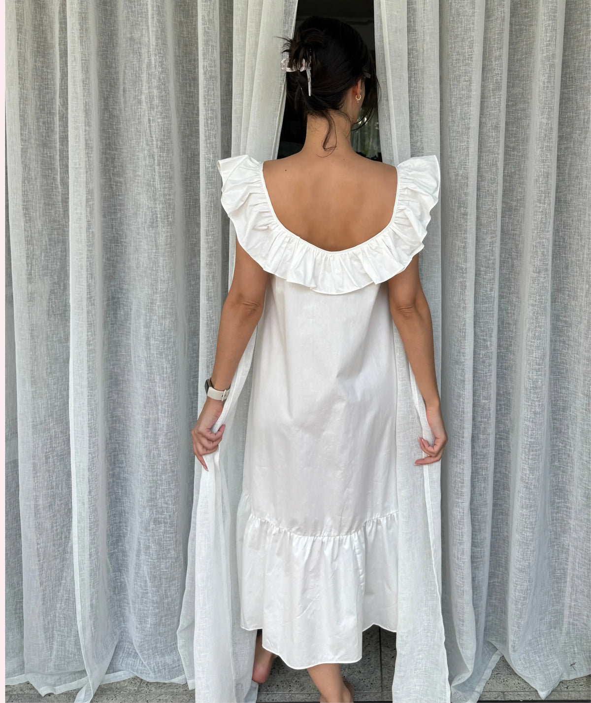 Ruffle Dress Summer Off Shoulder digital PDF Pattern