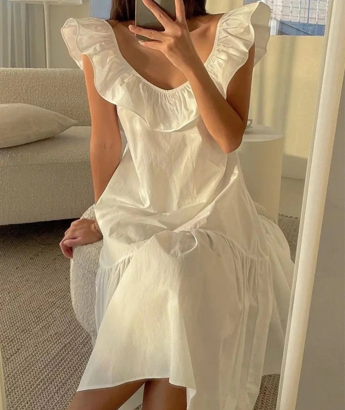off the shoulder ruffle dress pattern Easy DIY Belted Off the Shoulder Dress with Ruffle Hem
