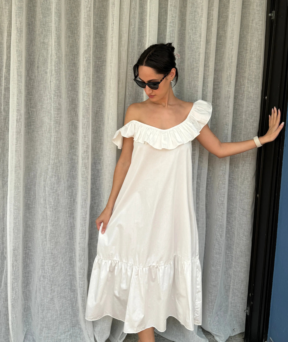 Ruffle Dress Summer Off Shoulder digital PDF Pattern Rosys Patterns Ruffle Dress Summer Off Shoulder digital PDF Pattern Rosys Patterns