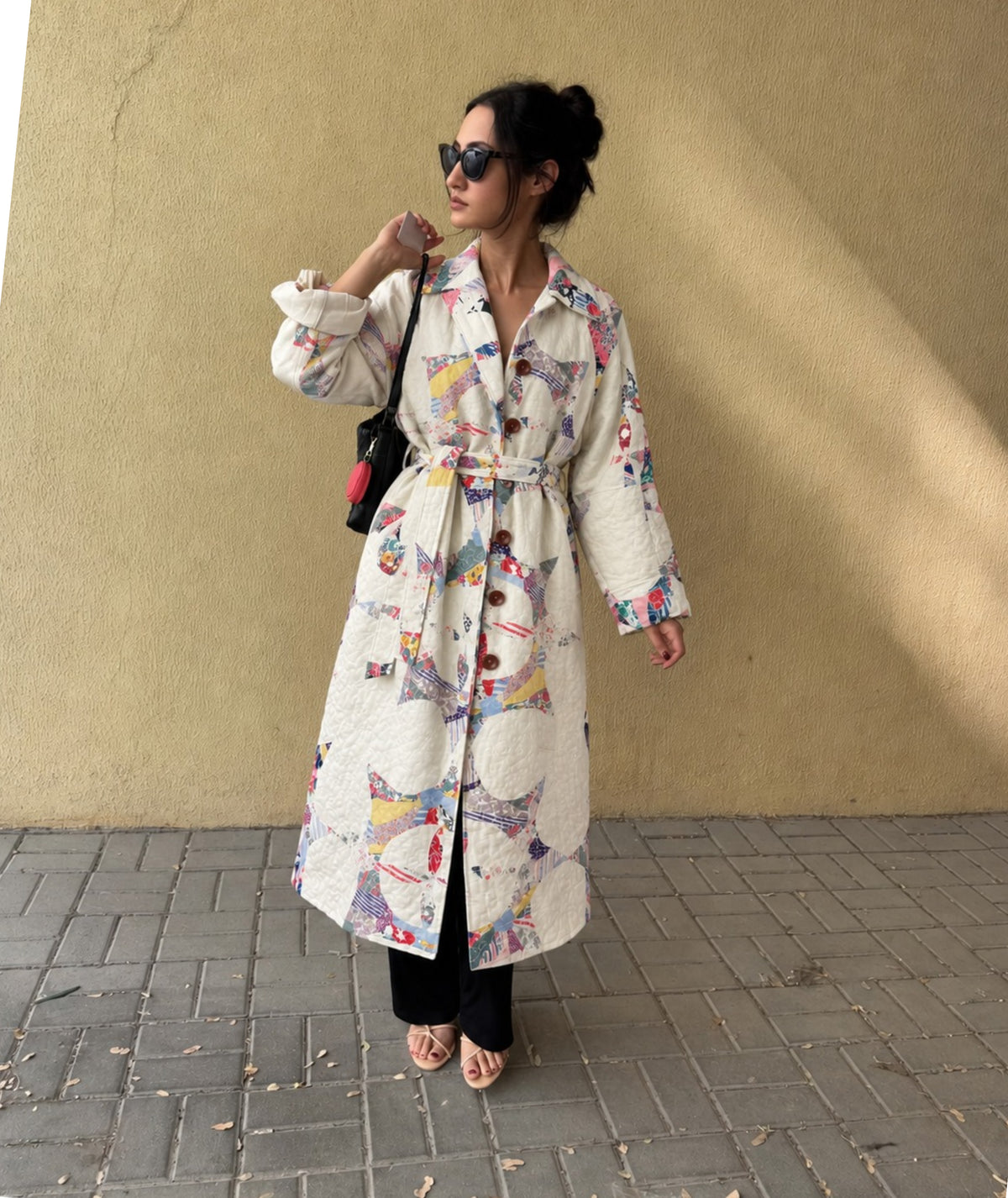Ariana Coat | Oversized Quilted Coat Pattern | Fully Lined Button Up Jacket with Belt | Sizes XXS–2XL | Instant PDF Download