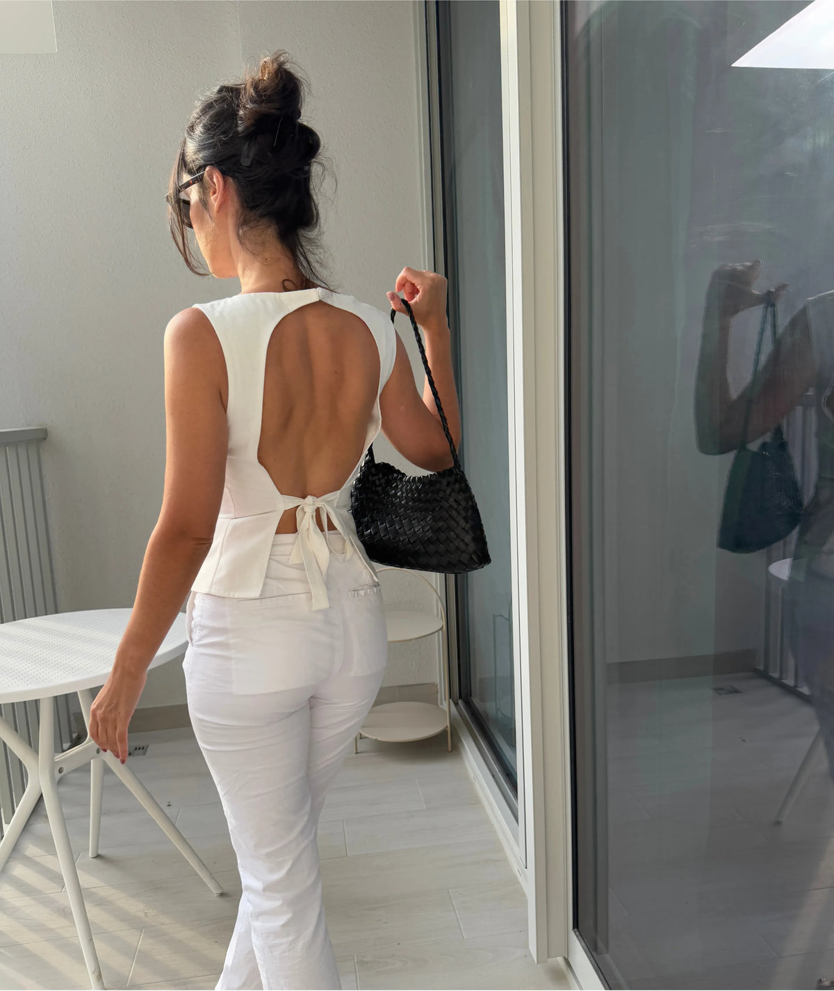 Sayda Top Sewing Pattern | Open Back Sleeveless Top Pattern | Princess Seam Blouse with Waist Ties | Beginner Friendly | Sizes XXS–2XL | Instant PDF Download