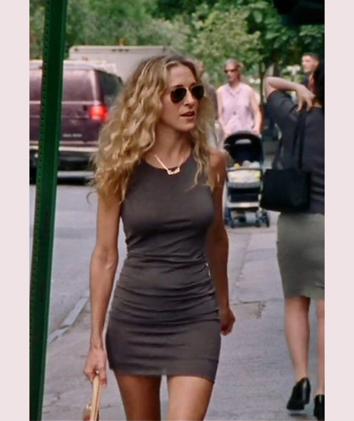 Carrie Bradshaw SATC Mini Grey Dress Beginner Sewing Pattern PDF