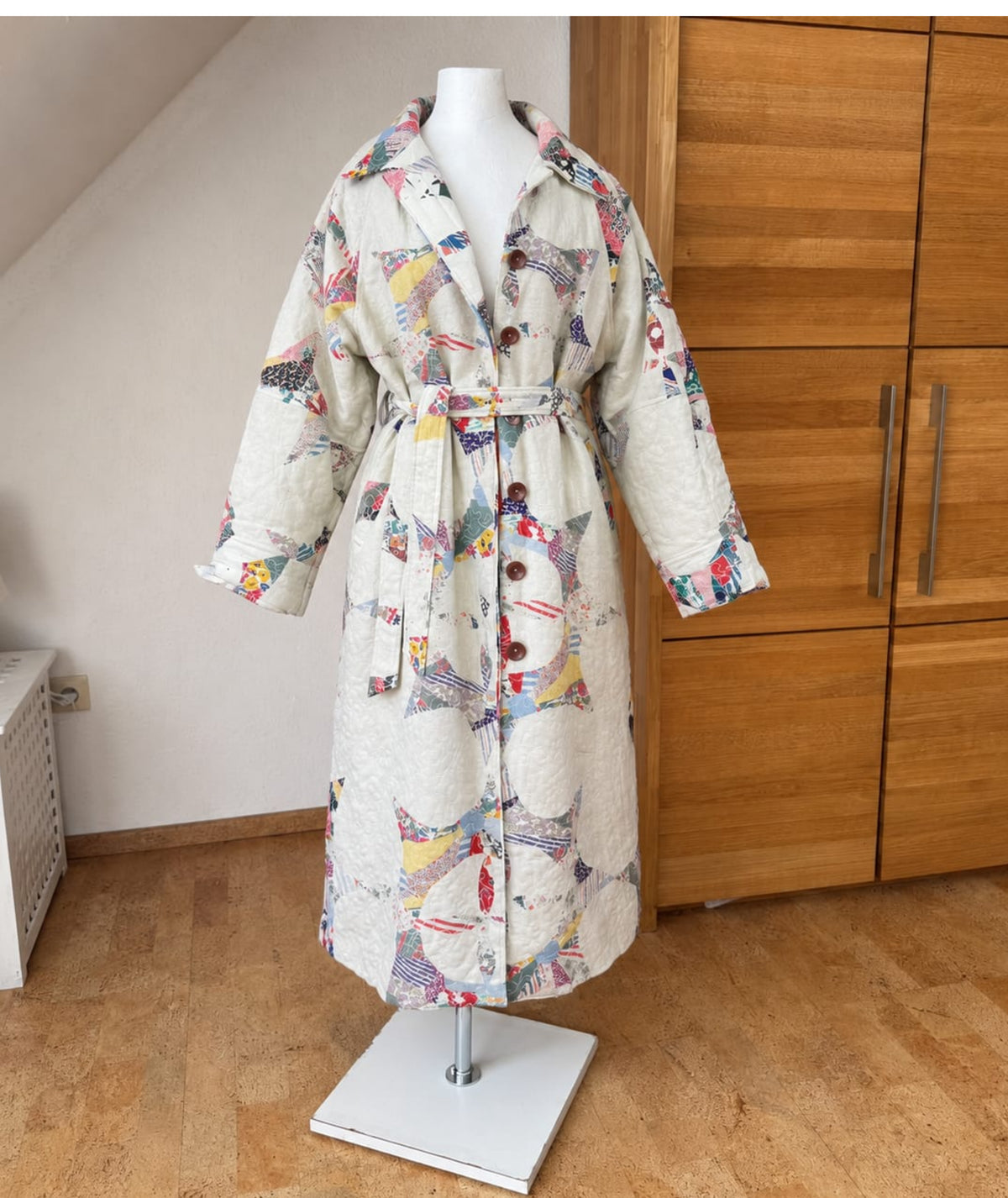 Ariana Coat | Oversized Quilted Coat Pattern | Fully Lined Button Up Jacket with Belt | Sizes XXS–2XL | Instant PDF Download