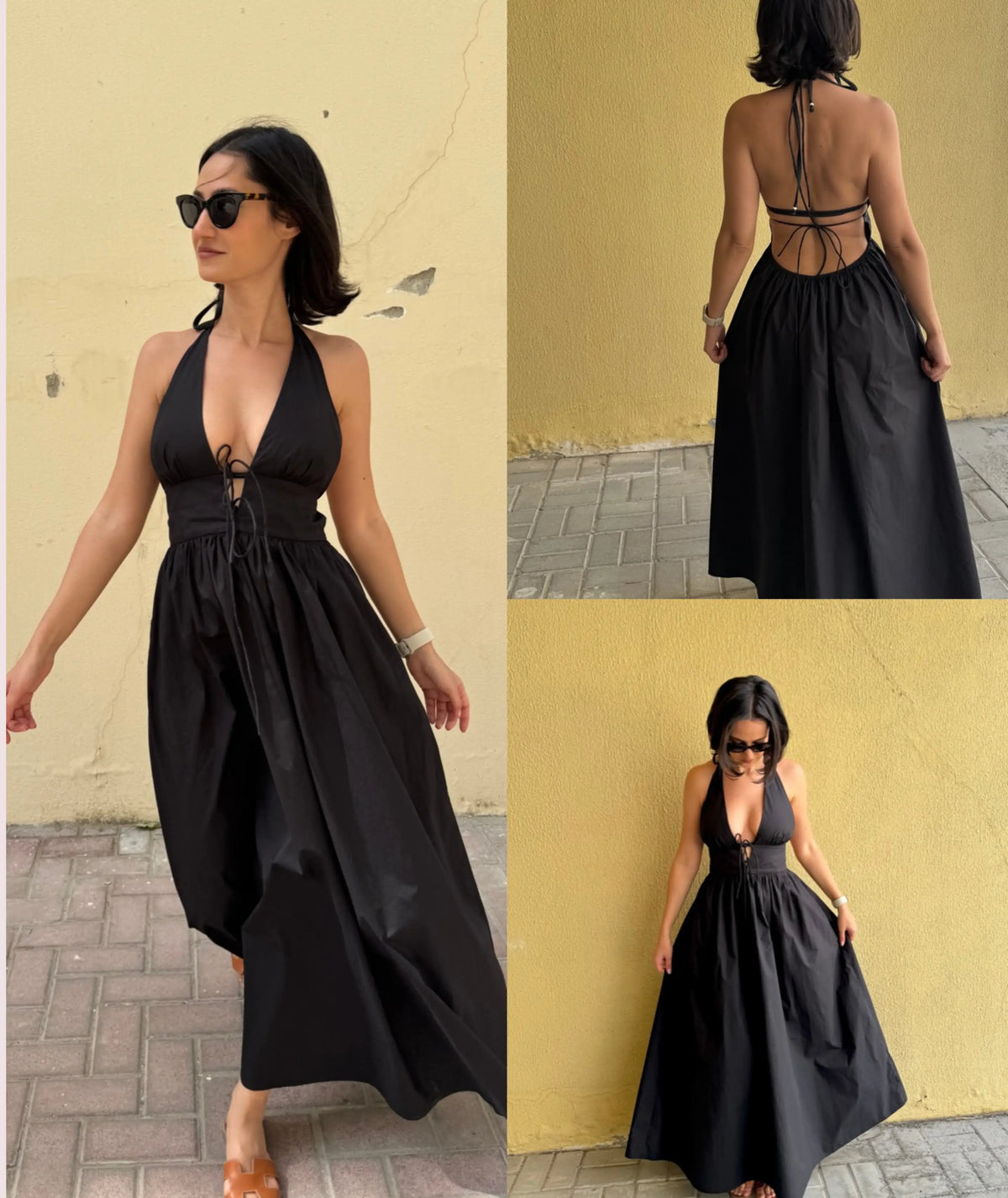 Open Back Halter Dress Beginner Sewing Pattern PDF