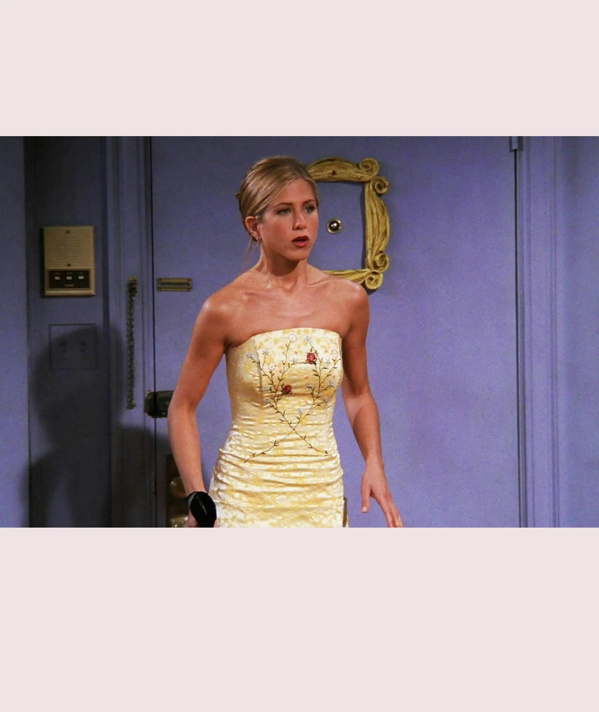 Rachel Green Yellow Strapless Dress Friends 90's Slit Dress Sewing Pattern PDF