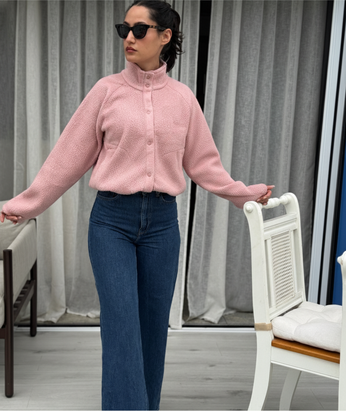 Mella Jacket | Sizes XXS–2XL | Beginner Snap-Button Fleece Jacket | Cozy Raglan Sleeve Outerwear | Instant PDF Download
