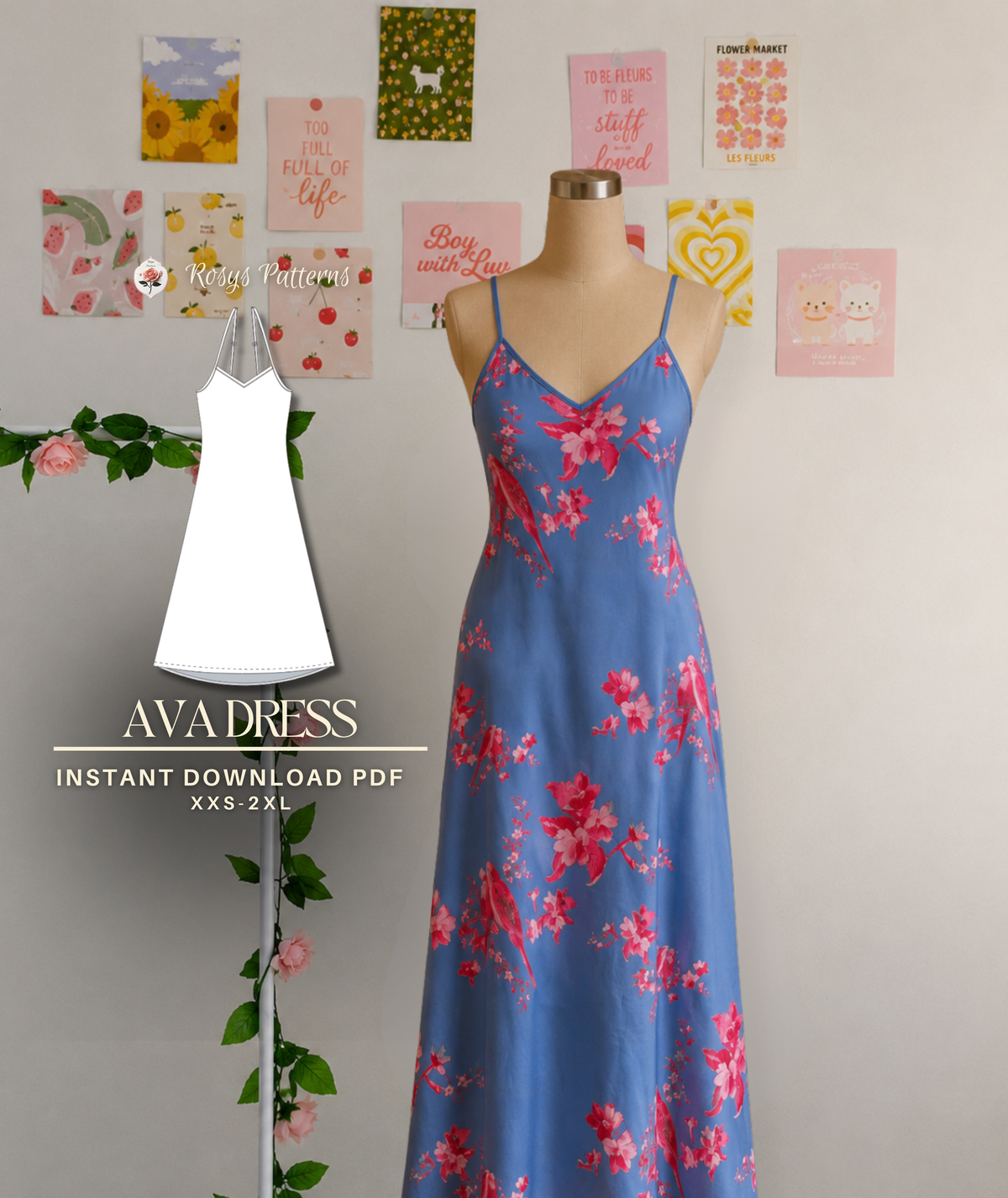 Maxi Slip Dress Beginner Sewing Pattern