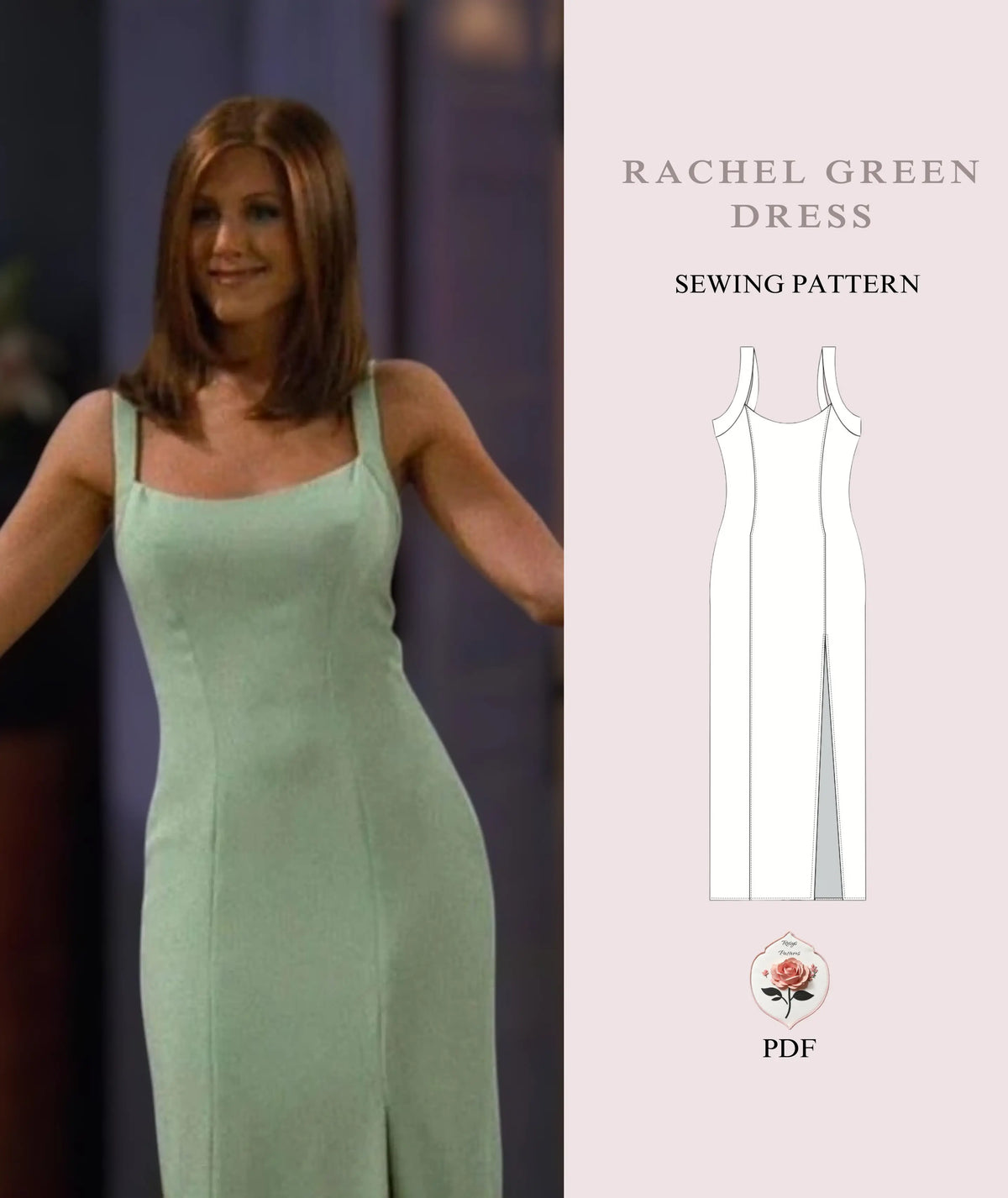 Rachel Mint Green Maxi Dress Sewing Pattern Vintage 90s Cocktail Dress Rosys Patterns Rachel Mint Green Maxi Dress Sewing Pattern Vintage 90s Cocktail Dress Rosys Patterns