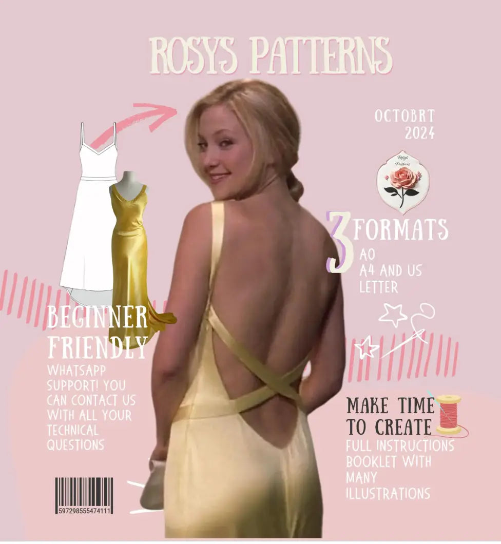 Yellow Rom Com Dress Pattern Satin Evening Gown How to Lose a Guy in 1 Rosys Patterns Yellow Rom Com Dress Pattern Satin Evening Gown How to Lose a Guy in 1 Rosys Patterns