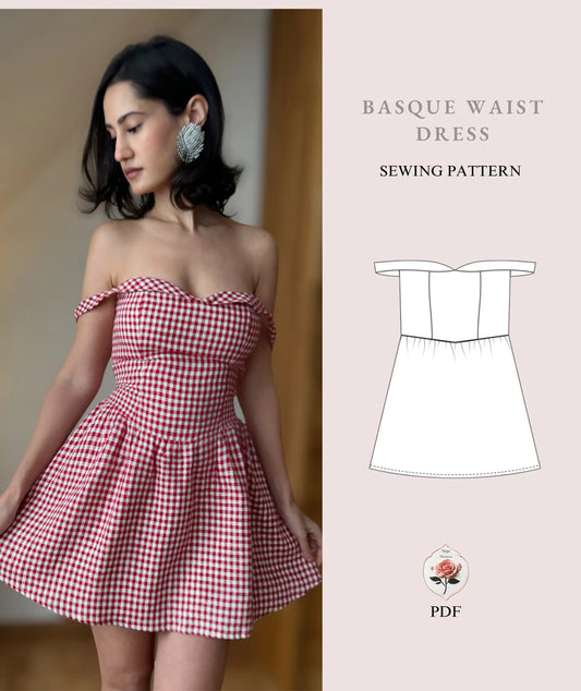 Basque Waist Tinker Bell Dress Sewing Pattern PDF