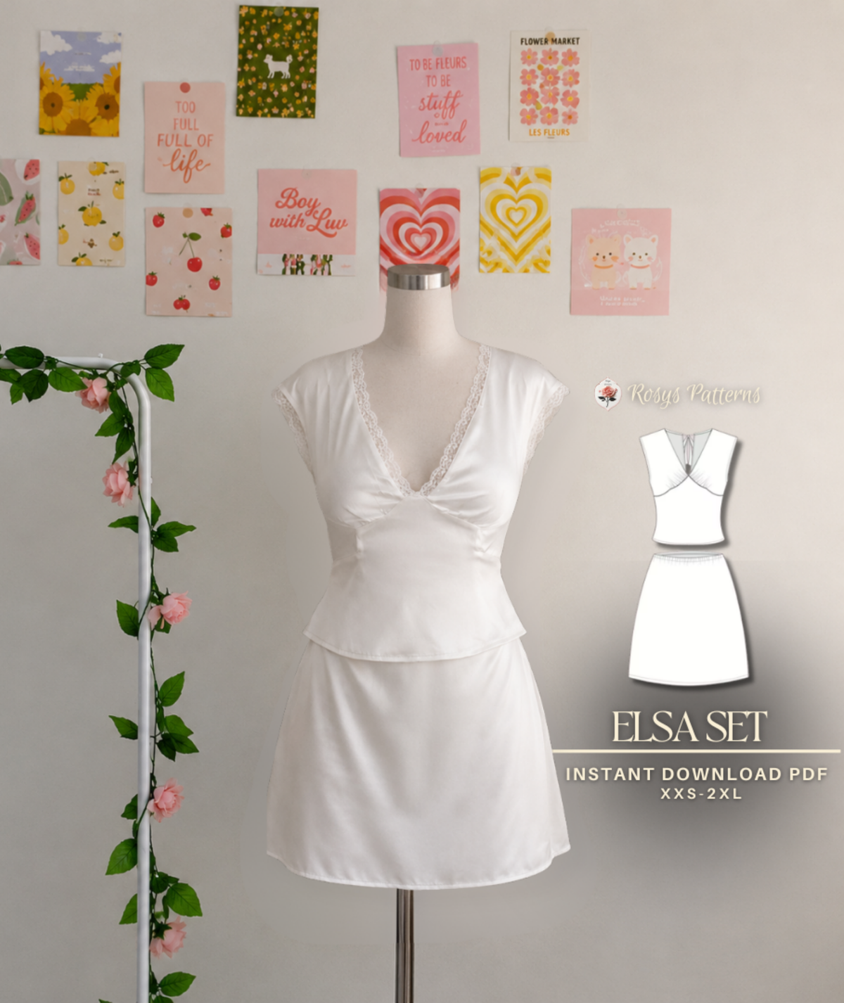 Tie Back Top and Mini Skirt Beginner Sewing Pattern