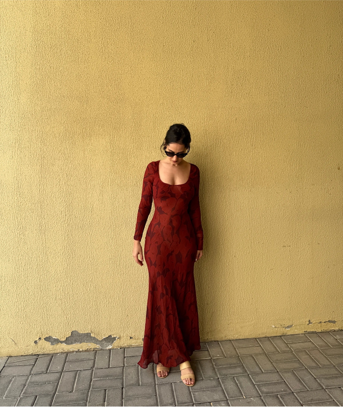 Bias Cut Maxi Dress Sewing Pattern | Sizes XXS–2XL | Long Sleeve Elegant Dress | Instant PDF Download